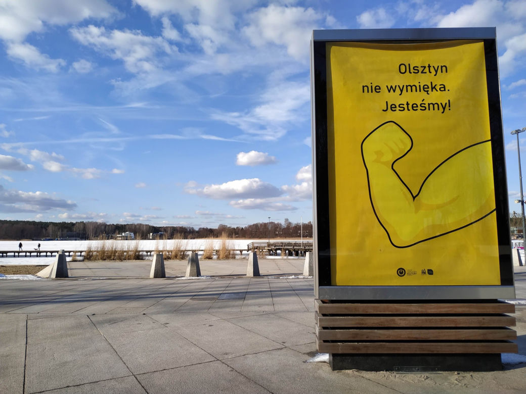 Nietypowe plakaty na ulicach Olsztyna: "Olsztyn to nie Mazury. Covid to nie Warmia" [ZDJĘCIA]
