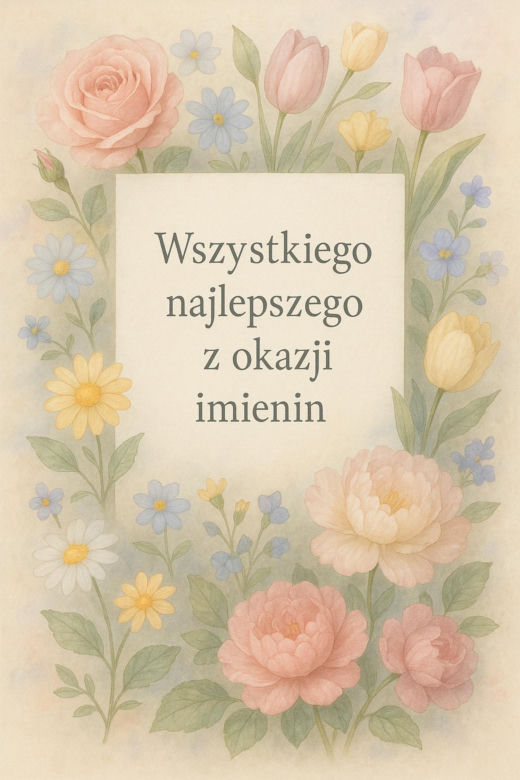 Życzenia imieninowe. E-kartki jak kwiaty. Wyjątkowe obrazki do wysłania rodzinie lub znajomym