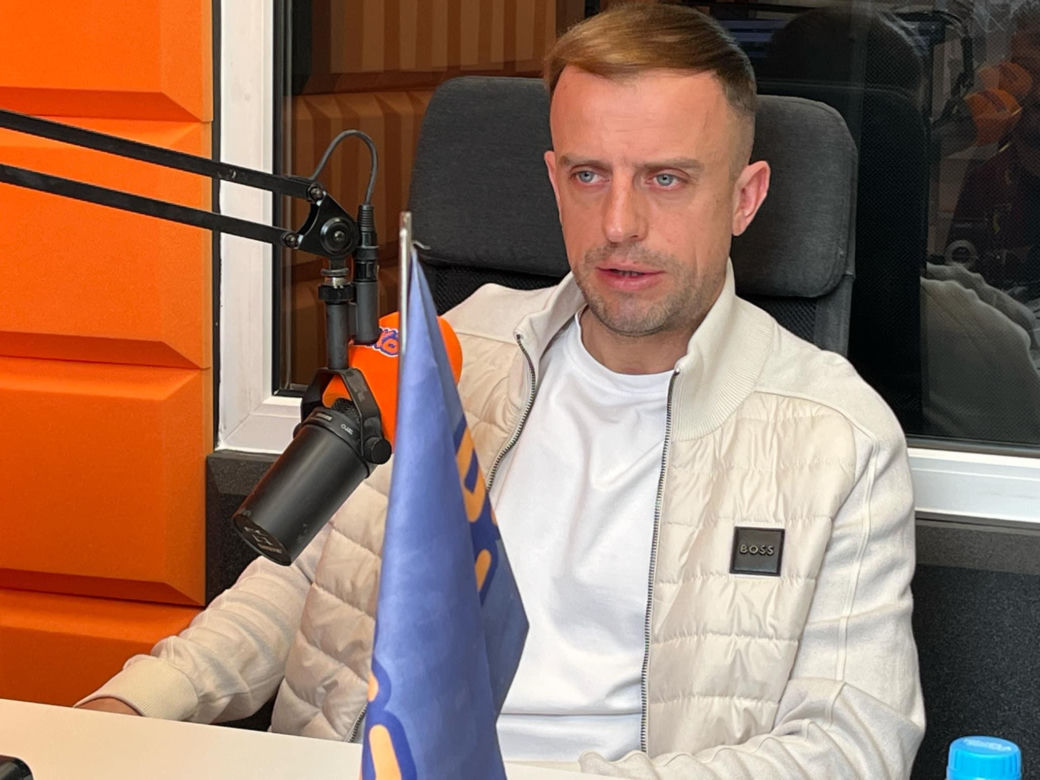 Kamil Grosicki w studiu Radia Eska