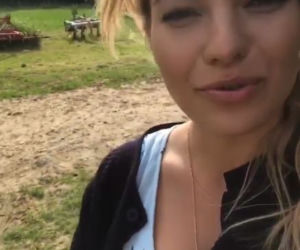 Joanna Kuberska (Julka) na planie M jak miłość w Grabinie