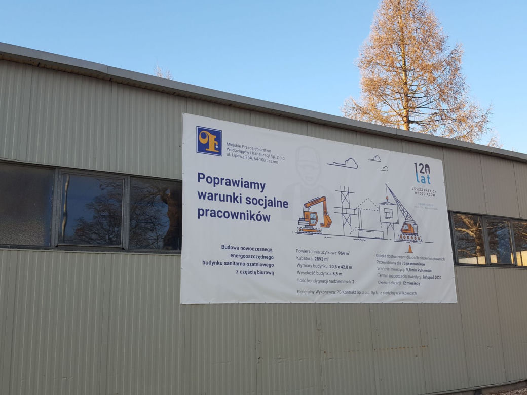 MPWiK stawia nowy budynek. Nie biurowiec, a sanitarno-szatniowy dla pracowników wodociągów