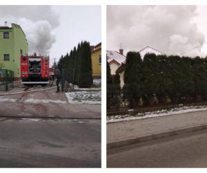 Pożar przy ul. Słocińskiej Rzeszowie. Na miejscu cztery zastępy straży [ZDJĘCIA]