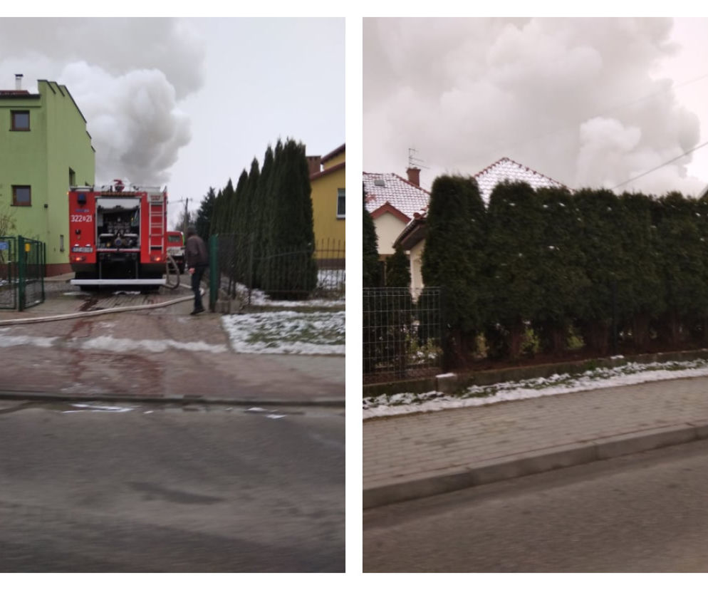 Pożar przy ul. Słocińskiej Rzeszowie. Na miejscu cztery zastępy straży [ZDJĘCIA]
