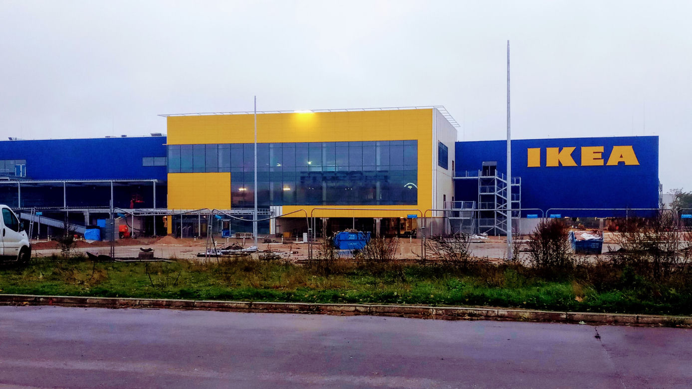 Budowa sklepu IKEA w Szczecinie - październik 2020