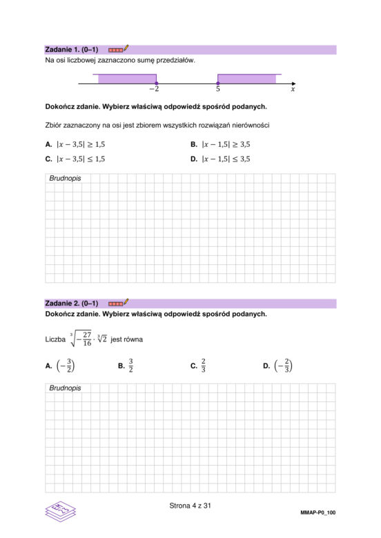 Arkusz CKE nowa formuła 2023 - matematyka podstawowa