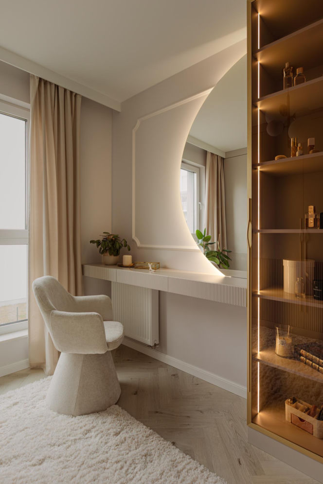 Soft minimalizm w gdyńskim apartamencie - projekt Agata Piltz