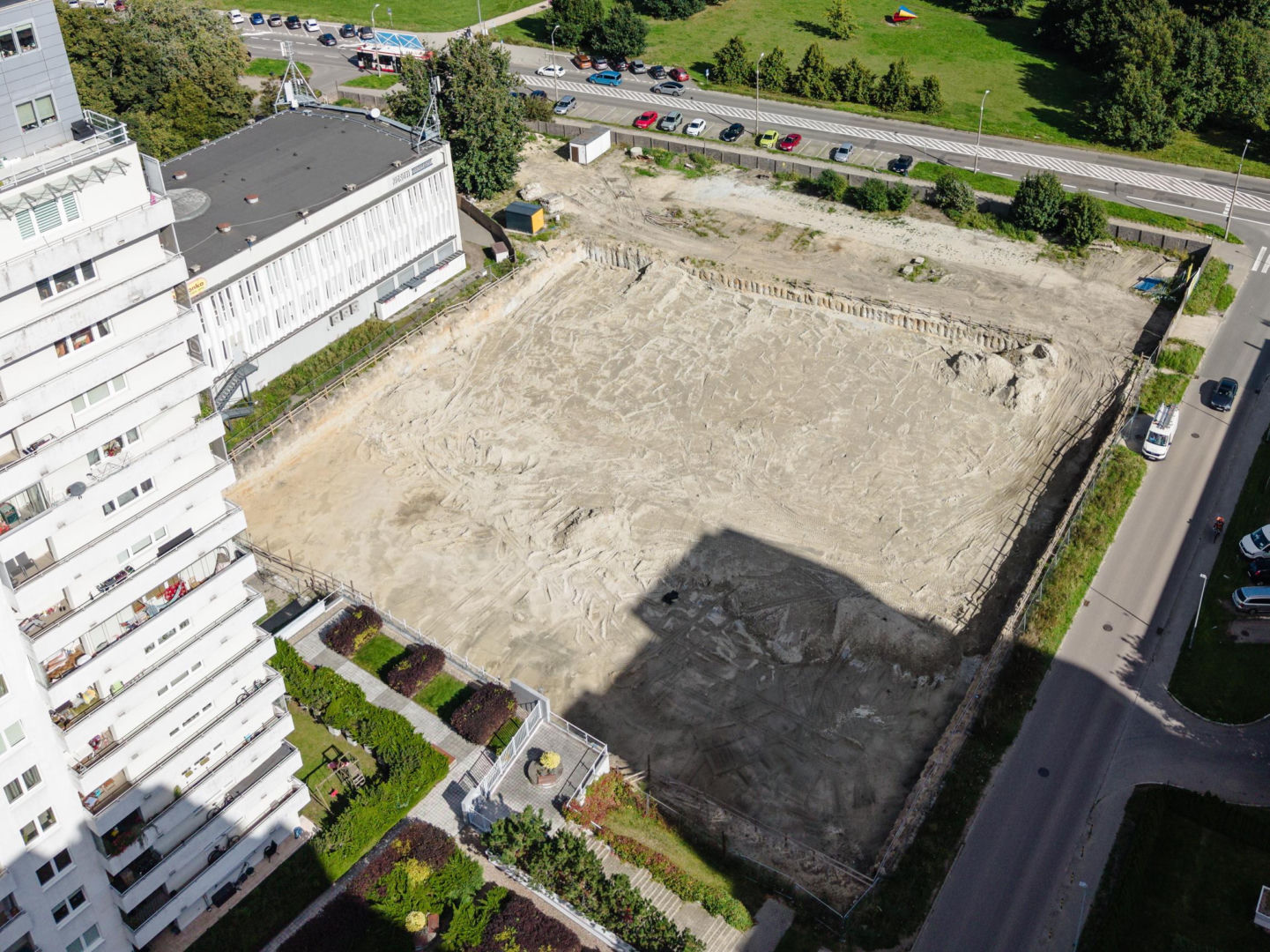 Plac budowy wieżowca Big Boy przy Lecha Kaczyńskiego 22 w Gdańsku