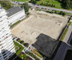 Plac budowy wieżowca Big Boy przy Lecha Kaczyńskiego 22 w Gdańsku