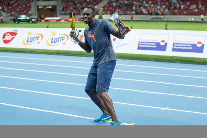 Usain Bolt podczas Memoriału Kamili Skolimowskiej