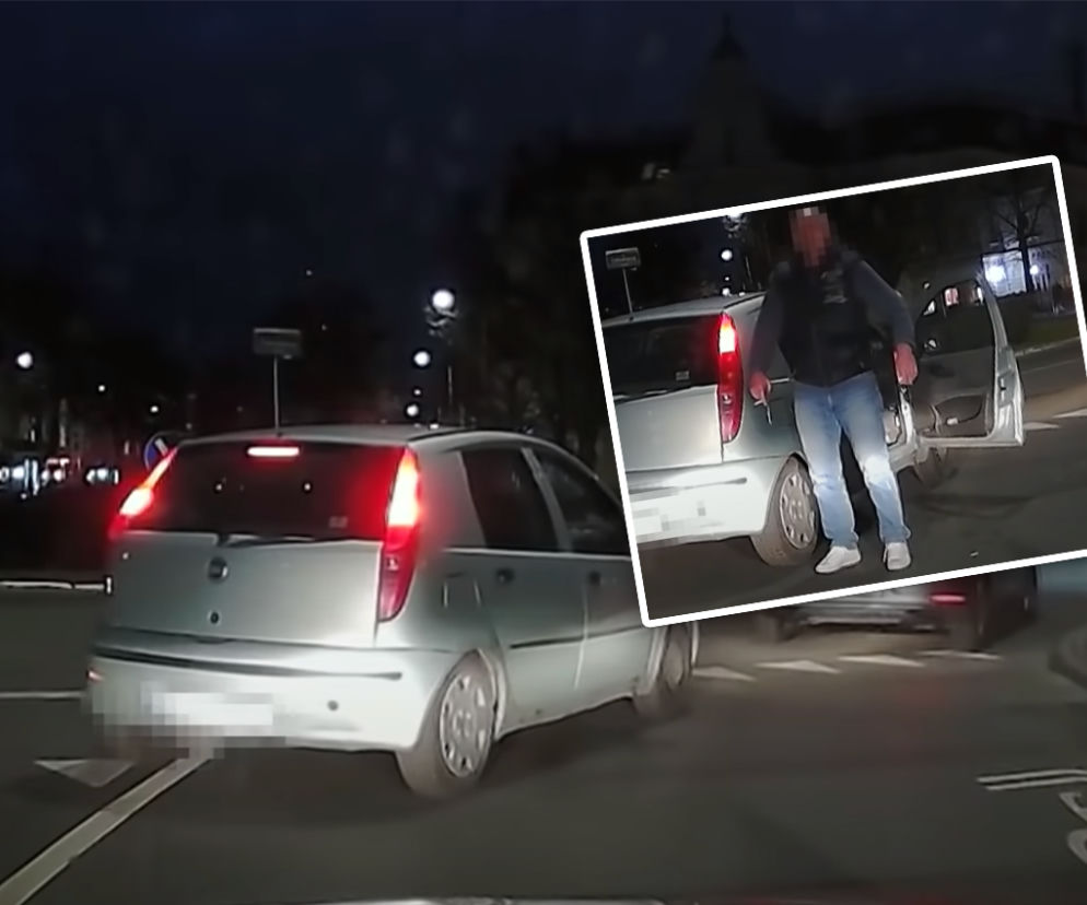 Wysiedli z Punto żeby dyskutować z kierowcą