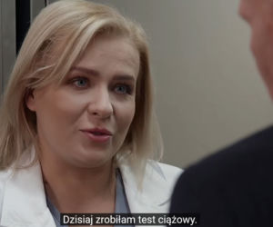 Pierwsza miłość, odcinek 3388. Edward (Marek Siudym), Marysia (Aneta Zając)