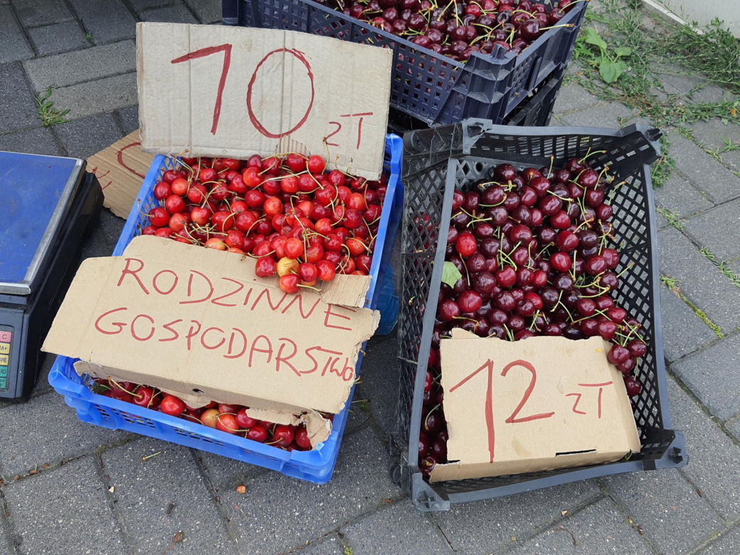 Jatka na warszawskim bazarze. Pobili mnie bo sprzedawałem czereśnie