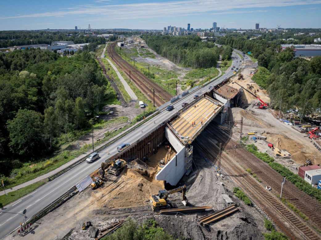 Przebudowa węzła kolejowego w Katowicach - sierpień 2025
