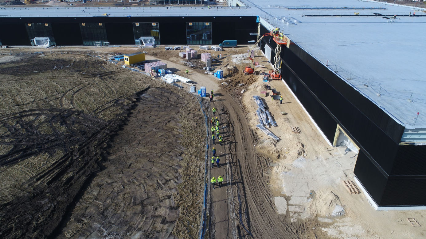 Postępy na budowie lotniska w Radomiu - marzec 2021