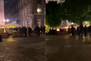Gdańsk: Policja szuka chuliganów, którzy zaatakowali kibiców i zdemolowali ogródek [WIDEO]