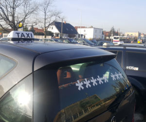 Protest taksówkarzy w Bydgoszczy 