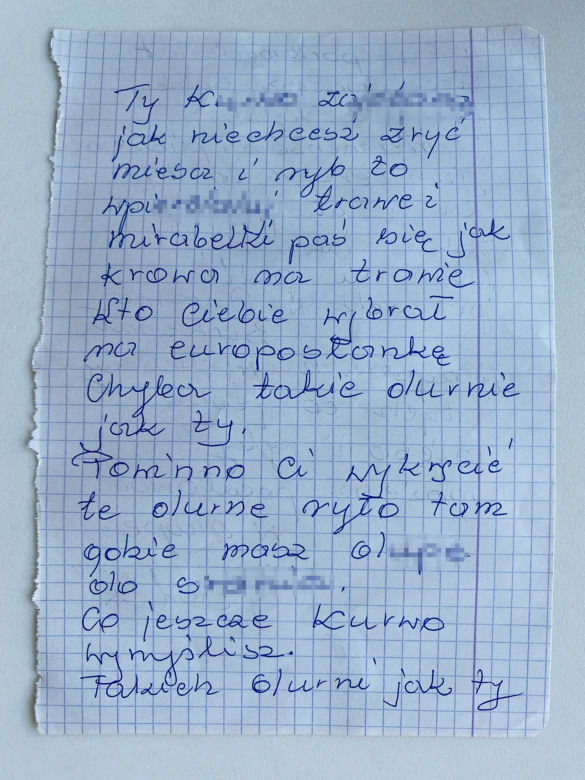 "Takich jak ty powinni palić w Auschwitz"