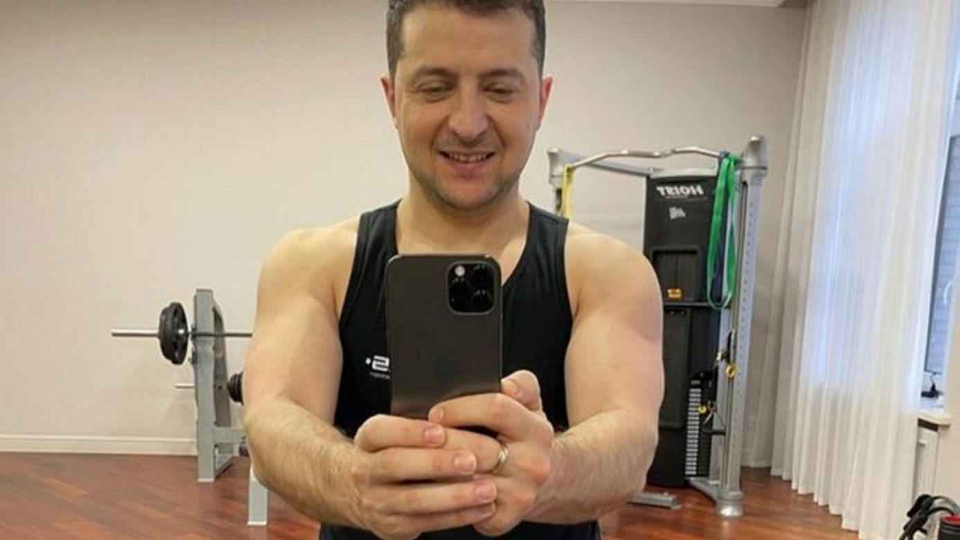 Wołodymyr Zełeński dba o formę