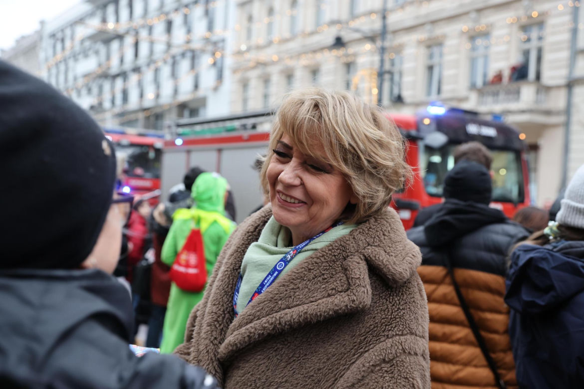 Łódź. Wielka Szarża na Piotrkowskiej w Łodzi, w ramach 33. Finału Wielkiej Orkiestry Świątecznej Pomocy.