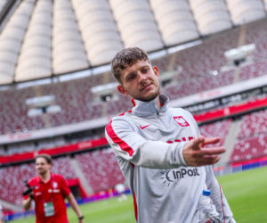 Robert Lewandowski i trening reprezentacji Polski