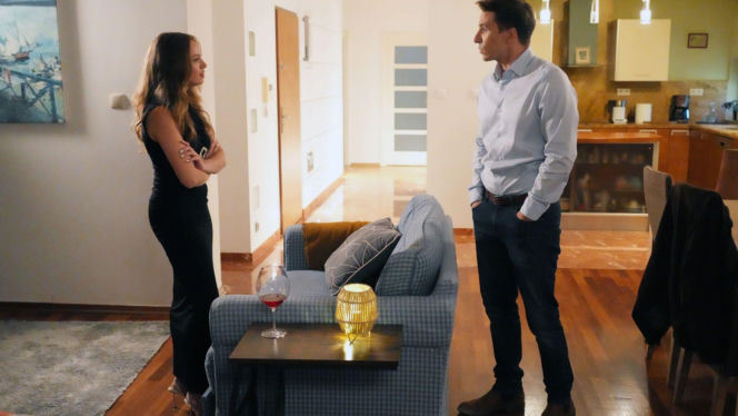 Barwy szczęścia odc. 3345. Oliwka (Wiktoria Gąsiewska), Tomek Kępski (Jakub Sokołowski)