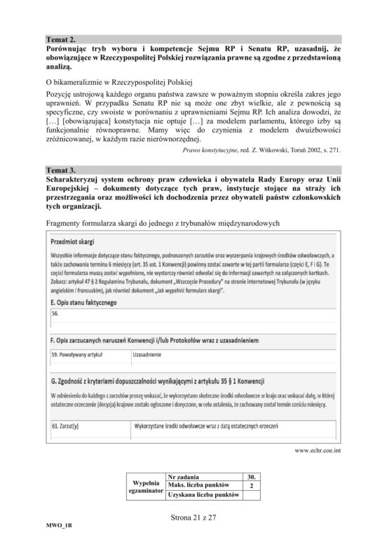 ARKUSZE CKE - Matura z wiedzy o społeczeństwie 2019