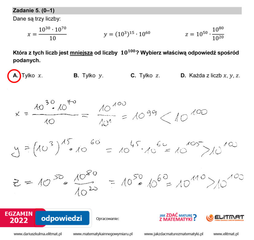 Egzamin ósmoklasisty 2022: Matematyka. ARKUSZ CKE i ODPOWIEDZI [25.05.2022]