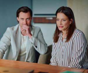 Na Wspólnej odc. 4299: Bradecka (Anna Dereszowska), Fabian (Aleksandar Milićević)