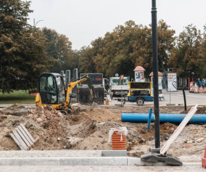 Postęp w pracach na Wałach gen. Sikorskiego w Toruniu. Zobaczcie zdjęcia z placu budowy! [GALERIA]