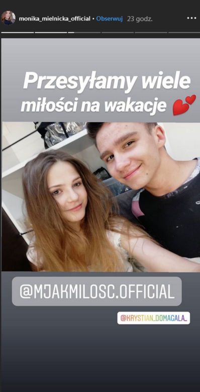 M jak miłość. Lilka (Monika Mielnicka), Mateusz (Krystian Domagała)