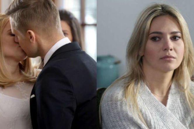 M jak miłość. Paweł (Rafał Mroczek), Katia (Joanna Jarmołowicz), Julka (Joanna Kuberska)