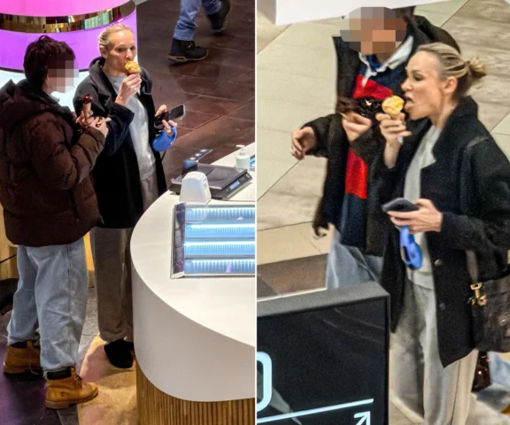 Sonia Bohosiewicz delektuje się lodami w przerwie od zakupów