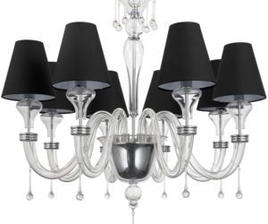Żyrandol Secret Time Clear Black