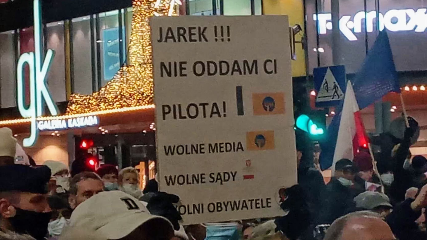 Protest "Wolne media" w Szczecinie
