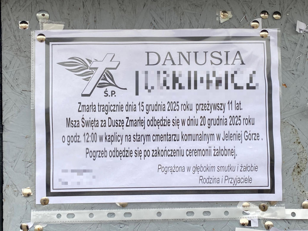 Jelenia Góra: Pogrzeb 11-letniej Danusi. Całe miasto pogrążone w smutku