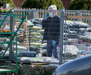 Marszałek Karczewski robi zakupy na bazarku