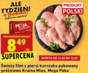 świeży filet z piersi kurczaka 8,49 zł/kg