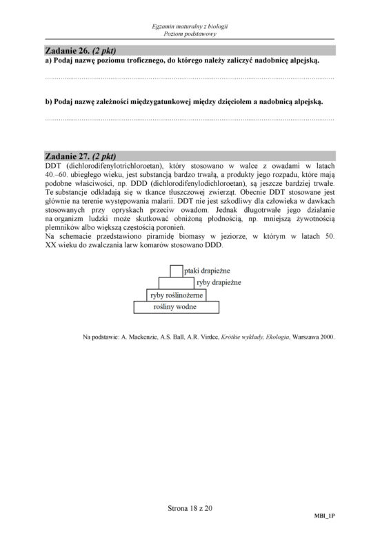 Matura 2018 z biologii. Poziom podstawowy - arkusze CKE