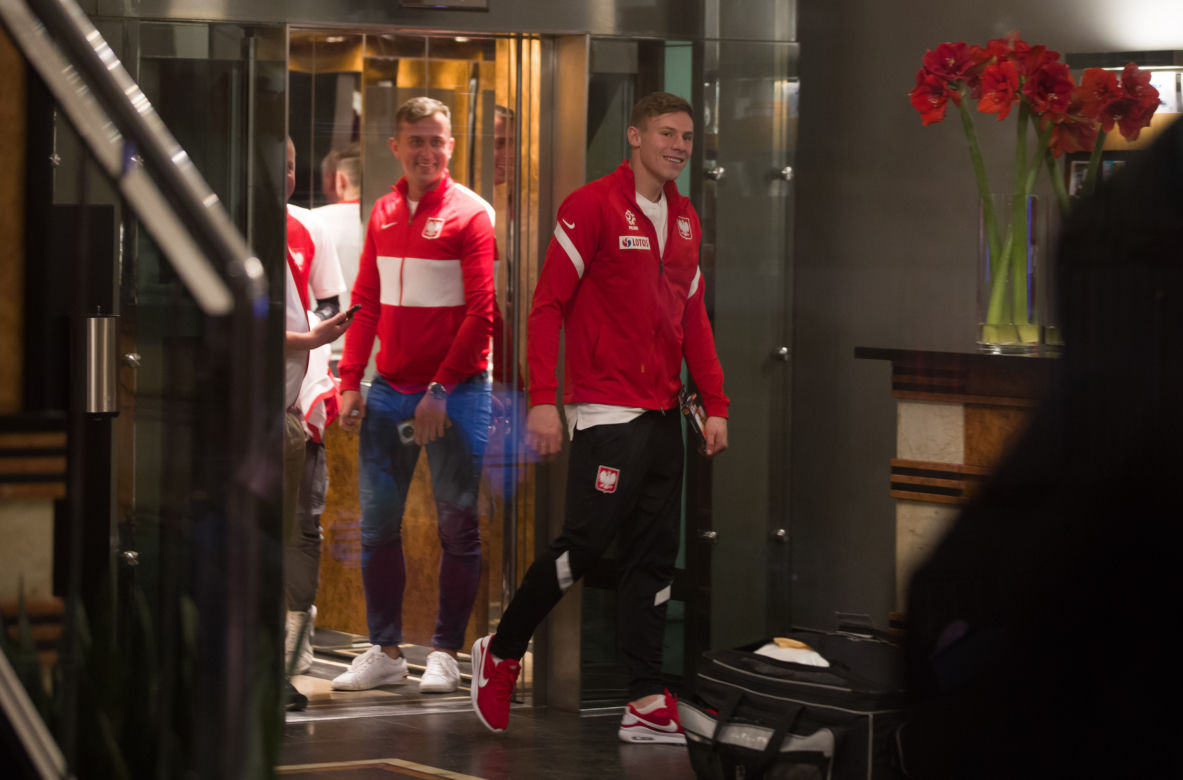 Reprezentacja w hotelu po meczu Polska - Szwecja