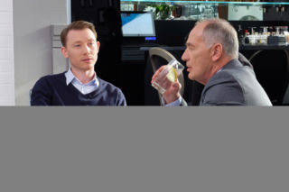 Pierwsza miłość. Igor Kaczmarczyk (Rafał Mohr), Karol Weksler (Karol Strasburger)