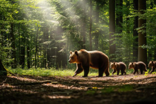 Niedźwiedzie w Bieszczadach. Co uchwycono na zdjęciu z Rabskiej Doliny?