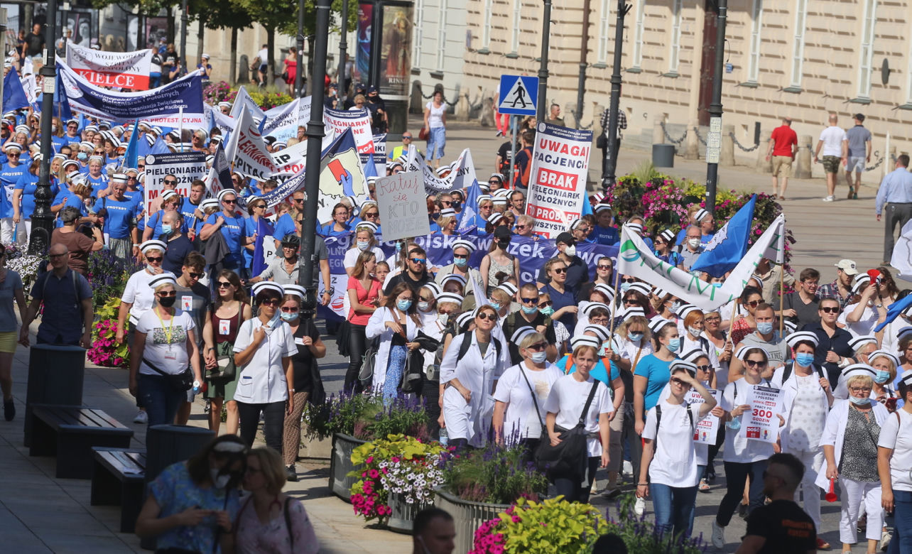 Protest służb medycznych