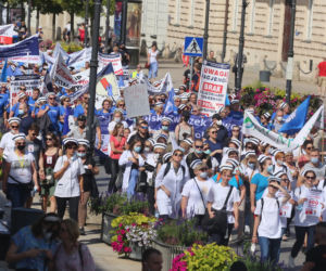 Protest służb medycznych