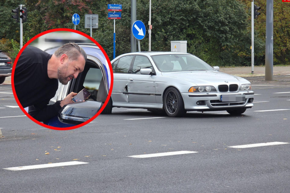 Marcin Prokop miał kolizję drogową