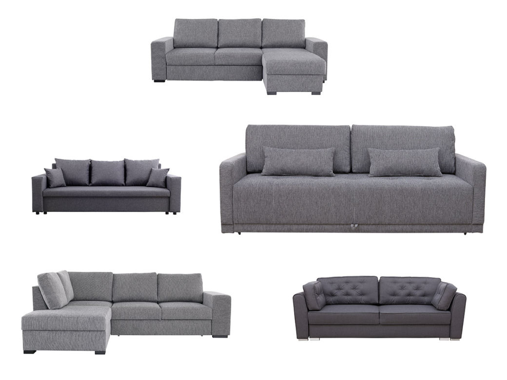 Szara sofa do salonu: szare meble tapicerowane