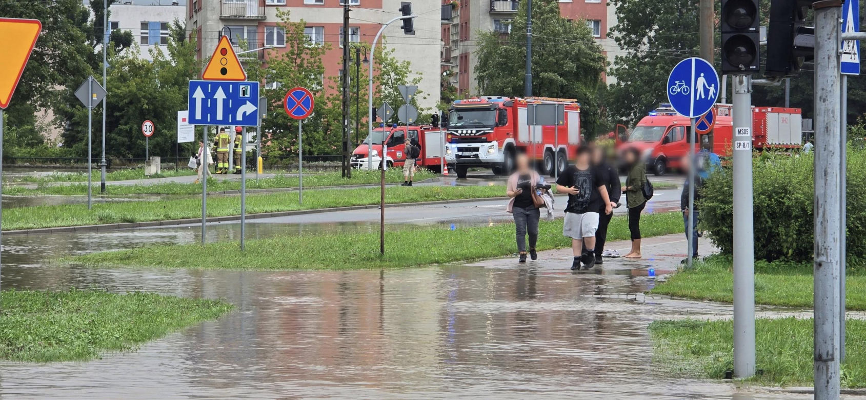 Ulewa w Elblągu