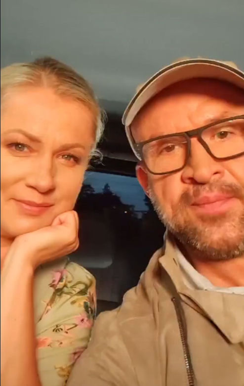 M jak miłość odcinek 1618 na planie. Marzenka (Olga Szomańska), Andrzejek (Tomasz Oświeciński)
