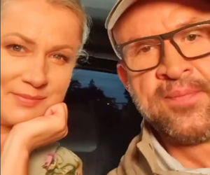 M jak miłość odcinek 1618 na planie. Marzenka (Olga Szomańska), Andrzejek (Tomasz Oświeciński)
