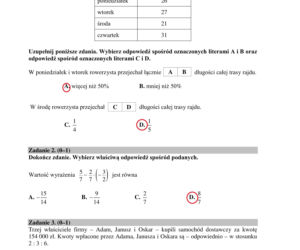 Egzamin ósmoklasisty 2020 - ODPOWIEDZI z matematyki
