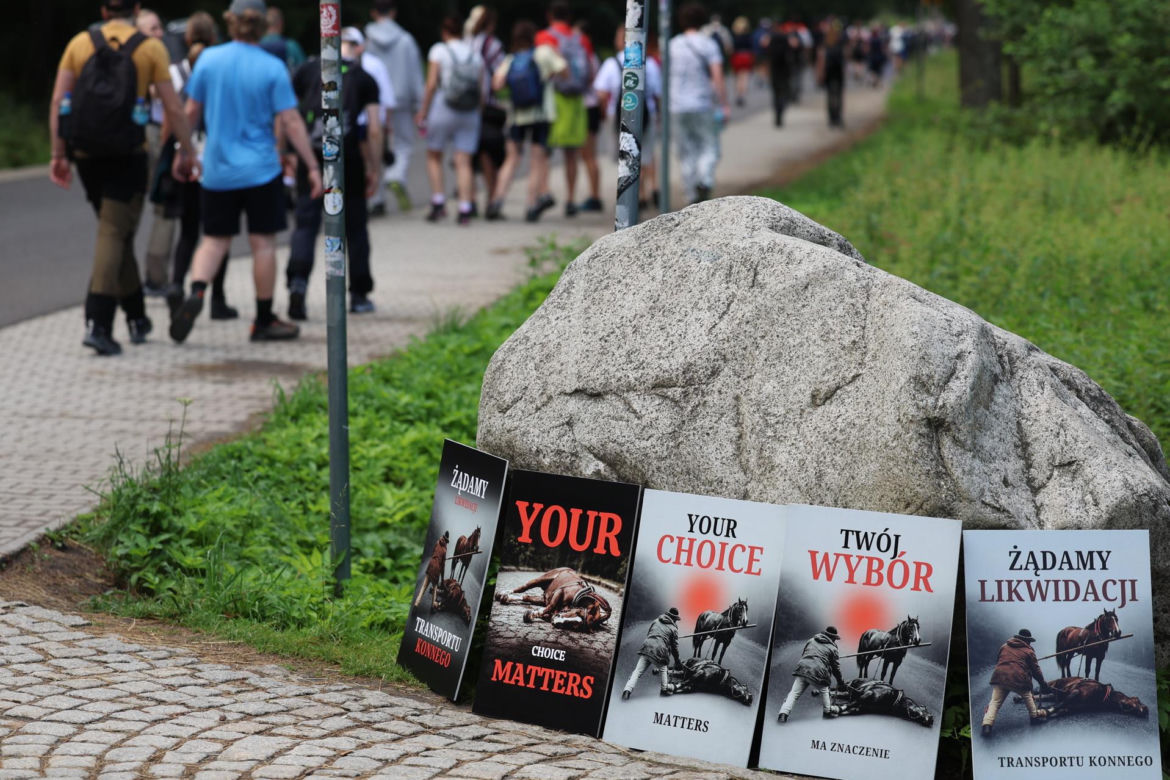 Protest przeciw przewozom konnym do Morskiego Oka